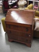 A 1930's bureau (locked and missing key) (collect only).