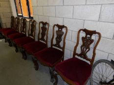 7 Victorian mahogany chairs (collect only).