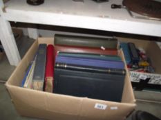 A box of eleven stamp albums (GB/Commonwealth/world) stock books.