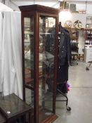 A mahogany glazed display cabinet (collect only).