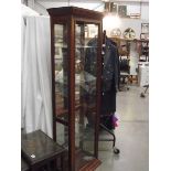 A mahogany glazed display cabinet (collect only).