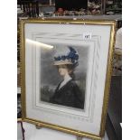 A fine artist's proof print of a gentlewoman signed Sidney E Wilson, image 27 x 36 cm, frame a/f.