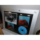 A framed and glazed CD/picture collages - Taylor Hawkins and the Cocktail Riders,
