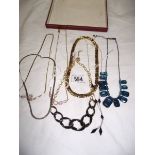 7 assorted necklaces.