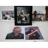 Five Star Wars signed pictures including Boba Fett - Jeremy Bullock.