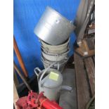 A quantity of galvanised buckets etc