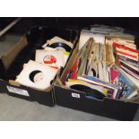2 boxes of 45 rpm records, 1970/80's etc.
