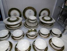 Approximately 50 pieces of Royal Swan dinnerware including tureens.