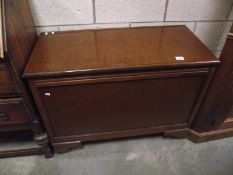 A 1950's plywood blanket box. (collect only).