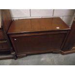 A 1950's plywood blanket box. (collect only).