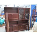 A mahogany display unit