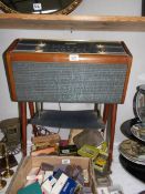 A vintage Decca radiogram on legs, untested and may need attention.