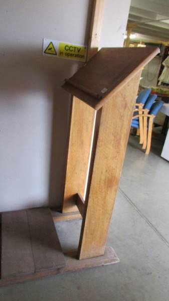 An oak lectern. - Image 2 of 2