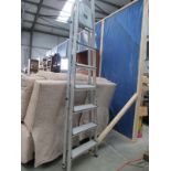 A tall aluminium step ladder