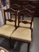 4 good Edwardian dining chairs (collect only).