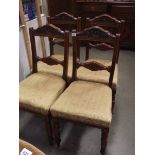 4 good Edwardian dining chairs (collect only).