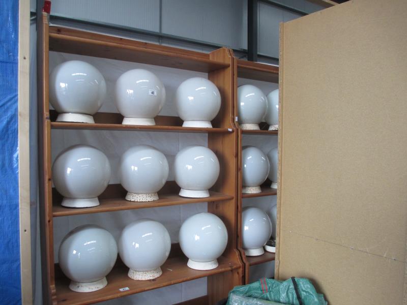 A collection of 19 globe ceiling shades / fitments