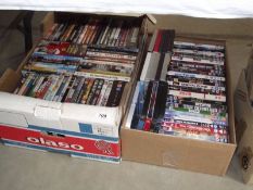 Two boxes of DVD's.