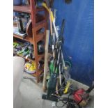 A quantity of garden tools,