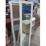 Two upright dressing mirrors