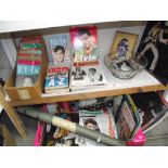 A large collection of Elvis ephemera including books, calendars, fan club magazines etc.