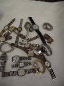 A mixed lot of gent's wrist watches, approx. 20.