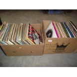 A large quantity of LP records.