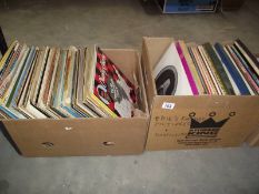 A large quantity of LP records.