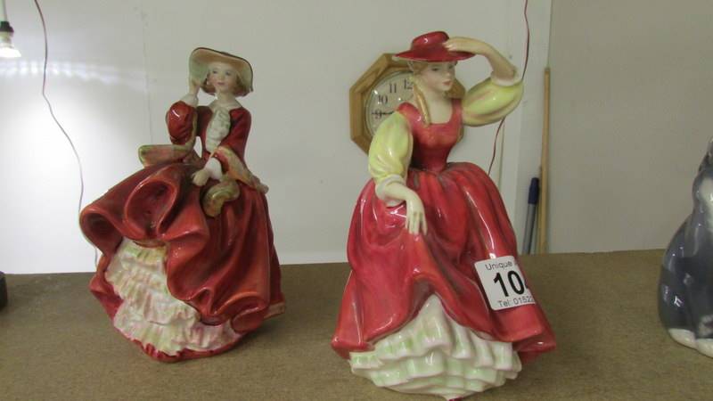 2 Royal Doulton figurines being Buttercup HN2399 and Top O' The Hill HN1834.