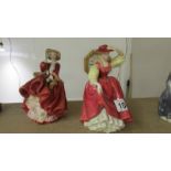 2 Royal Doulton figurines being Buttercup HN2399 and Top O' The Hill HN1834.