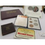 A mixed lot of commemorative coins including the marriage of Prince William to Catherine Middleton.