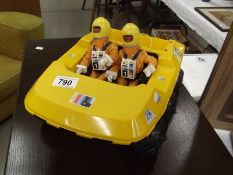 A Space 1999 Moon buggy with 2 figures.