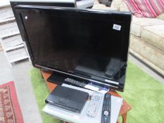 A flat screen TV,