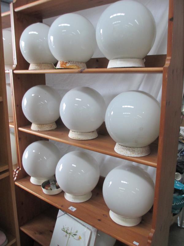 A collection of 19 globe ceiling shades / fitments - Image 2 of 2