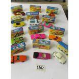 Eleven boxed Matchbox models including Superfast and one empty box, some boxes a/f.