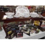 A dark wood stained coffee table (collect only).