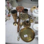 A large quantity of small brass items etc