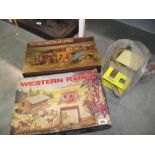 A boxed Timpo Wild west outlaw capture, western ranch, plastic cowboys and indians.