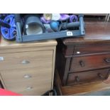 A chest of 5 drawers and a 3 drawer chest of drawers