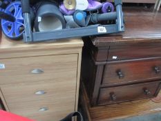 A chest of 5 drawers and a 3 drawer chest of drawers