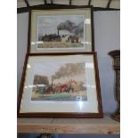 2 framed and glazed limited edition prints of steam farming scenes by Robin Wheeldon, 2004.