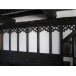 Approximately 14 metres of original oak panelling from a cottage a local Lincolnshire village