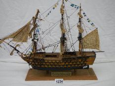 A model of HMS Victory, Trafalgar 200 edition, 44 cm.