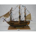 A model of HMS Victory, Trafalgar 200 edition, 44 cm.