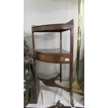 A mahogany corner wash stand. (collect only).