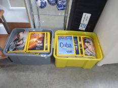 Two boxes of National Geographic magazines