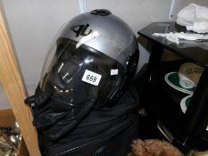 A Bsquare motorcycle helmet S55-56 with gloves and bike bcs.