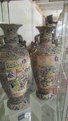 A pair of Satsuma vases.