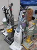 5 vacuum cleaners including 3 Dysons