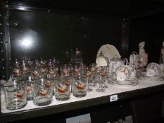 A 22 piece Windson 'Eastern Melody' tea set and a quantity of various sized 'pheasant' glasses and